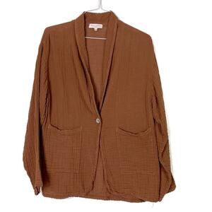 Michael Stars Dana Gauzy Lightweight Cotton Blazer Size Small